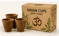 Cow dung havan cups